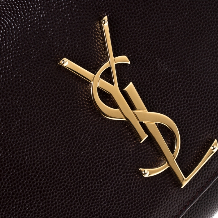 Pre Owned Saint Laurent Paris Burgundy Kate Clutch