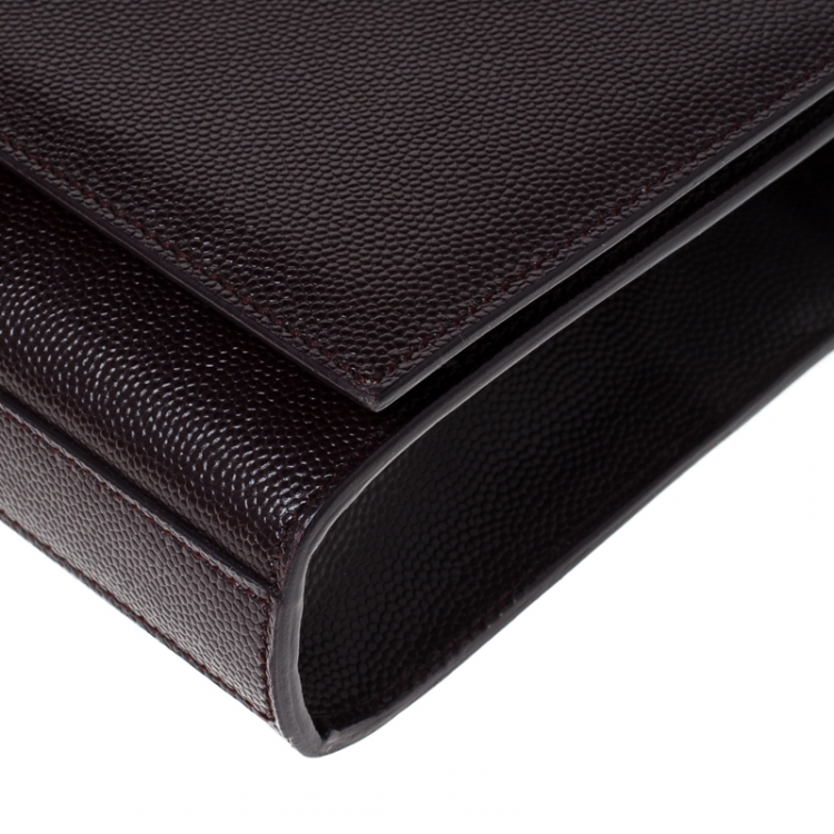 Pre Owned Saint Laurent Paris Burgundy Kate Clutch