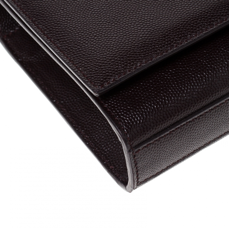Pre Owned Saint Laurent Paris Burgundy Kate Clutch