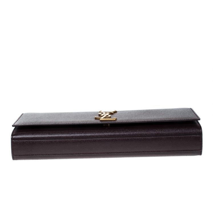 Pre Owned Saint Laurent Paris Burgundy Kate Clutch