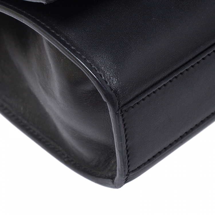 Pre Owned Saint Laurent Black Leather Kate Tassel Shoulder Bag