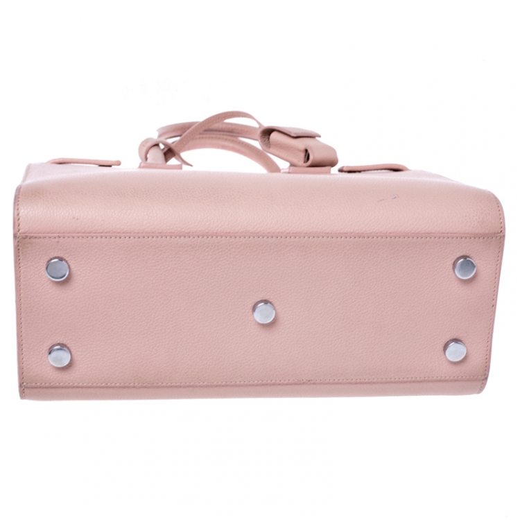 Pre Owned Saint Laurent Pink Leather Baby Classic Sac De Jour Tote