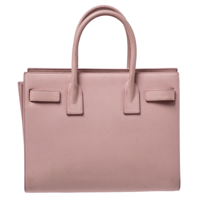 Pre Owned Saint Laurent Pink Leather Baby Classic Sac De Jour Tote