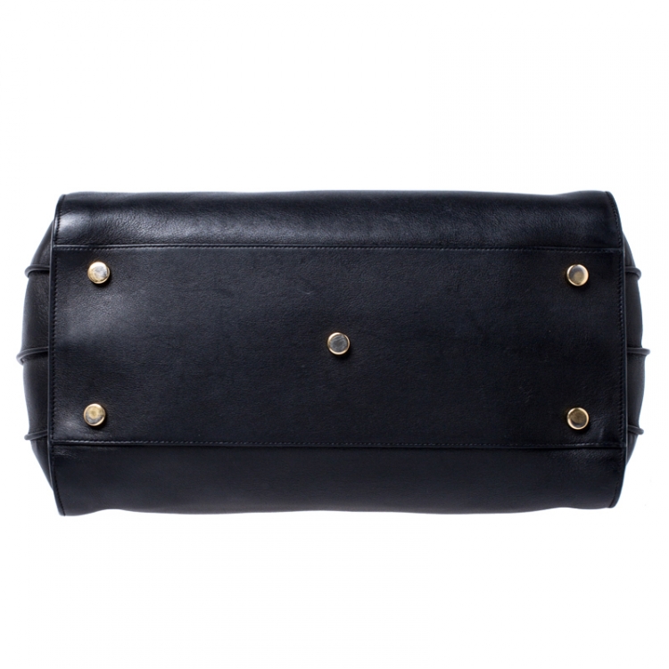 Pre Owned Saint Laurent Black Leather Small Classic Sac De Jour Tote