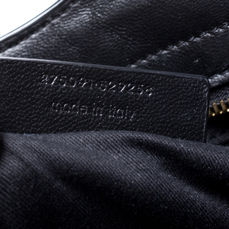 Pre Owned Saint Laurent Black Leather Large Cabas Chyc Satchel