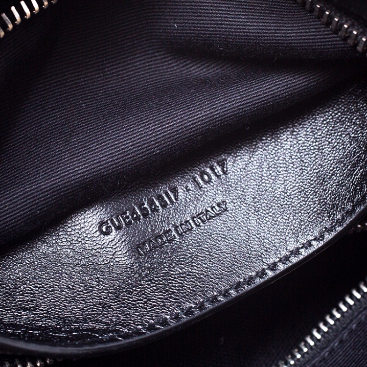 Pre Owned Saint Laurent Black Matelasse Leather Small Lou Lou Bowling Bag