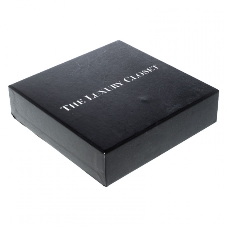 Pre Owned Saint Laurent Paris Black Leather Flap Wallet