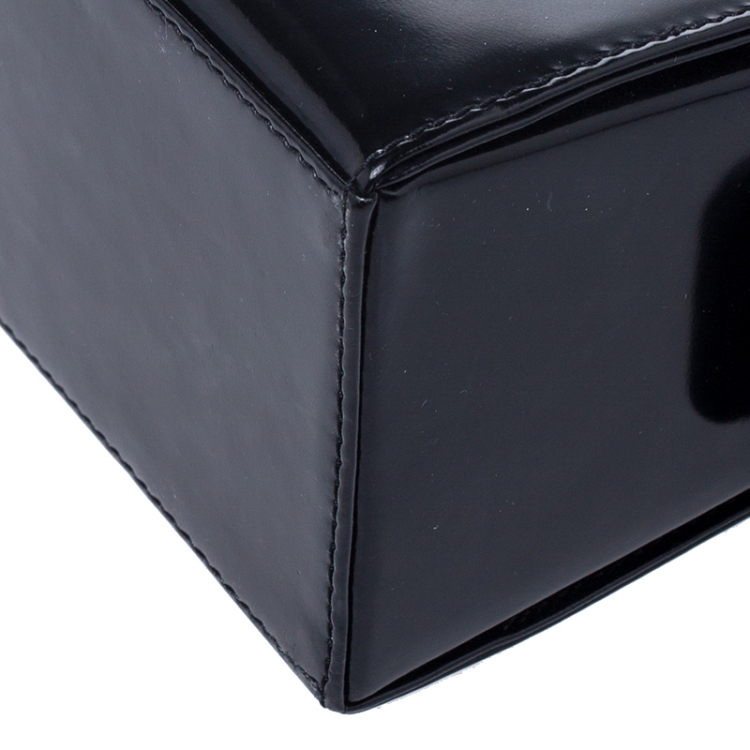Pre Owned Saint Laurent Paris Black Patent Leather Shoulder Bag