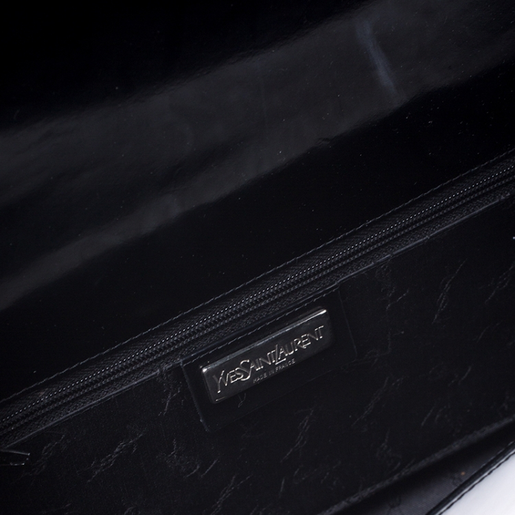 Pre Owned Saint Laurent Paris Black Patent Leather Shoulder Bag