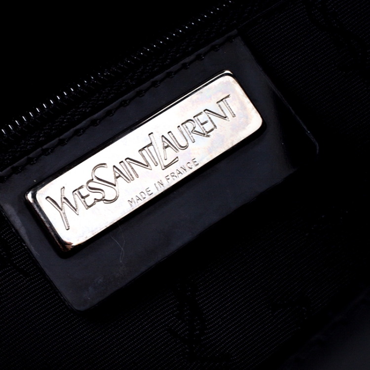 Pre Owned Saint Laurent Paris Black Patent Leather Shoulder Bag