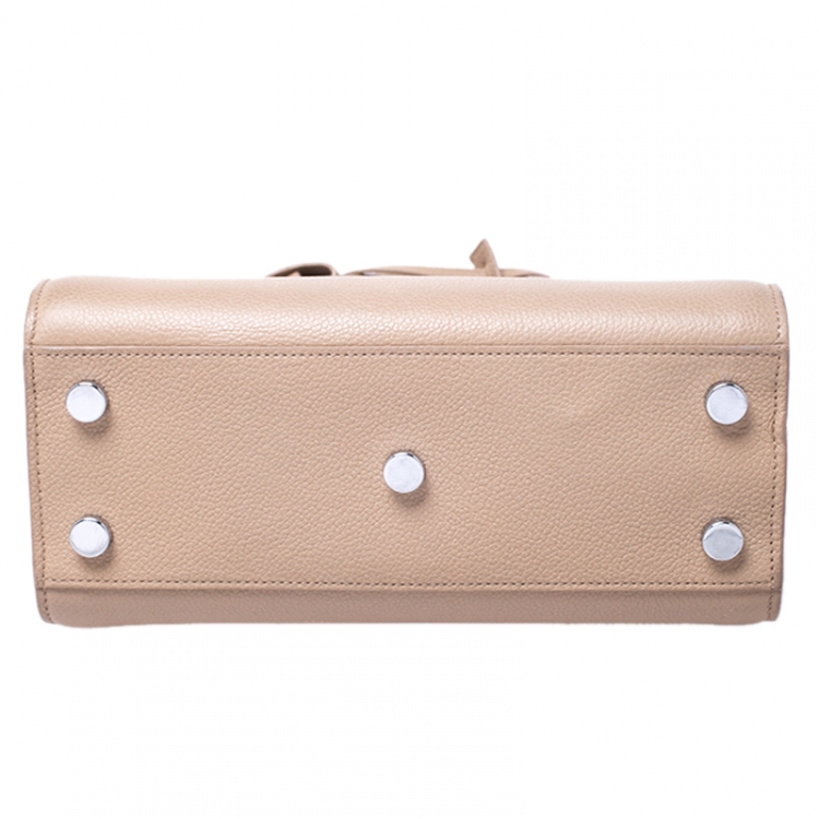 Pre Owned Saint Laurent Beige Leather Nano Classic Sac De Jour Tote