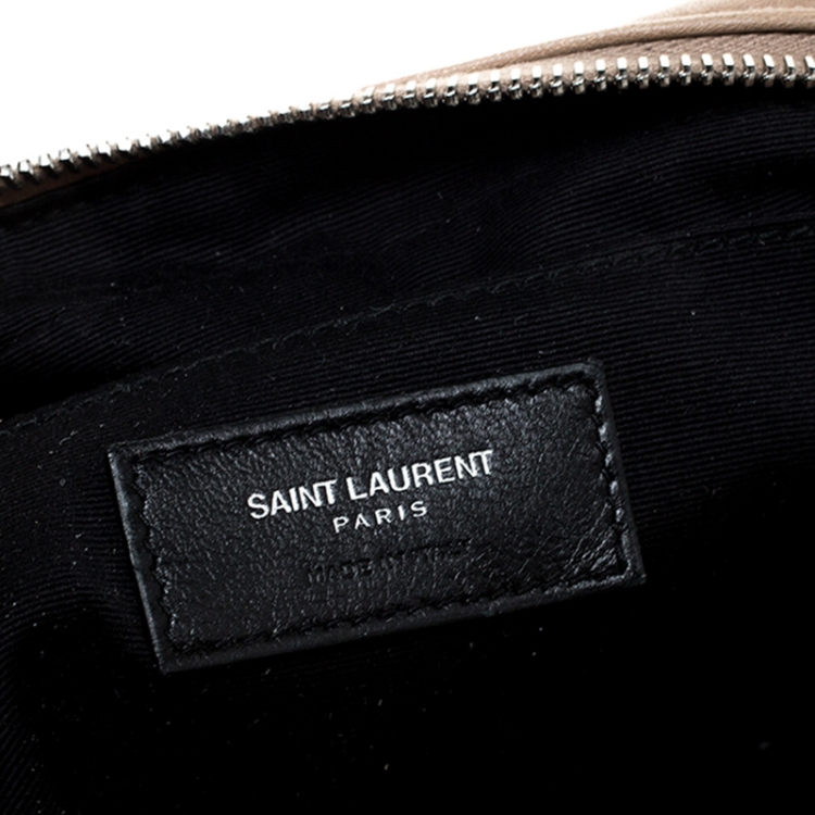 مملوكة مسبقًا Saint Laurent Paris Beige Leather Lou Camera Crossbody Bag