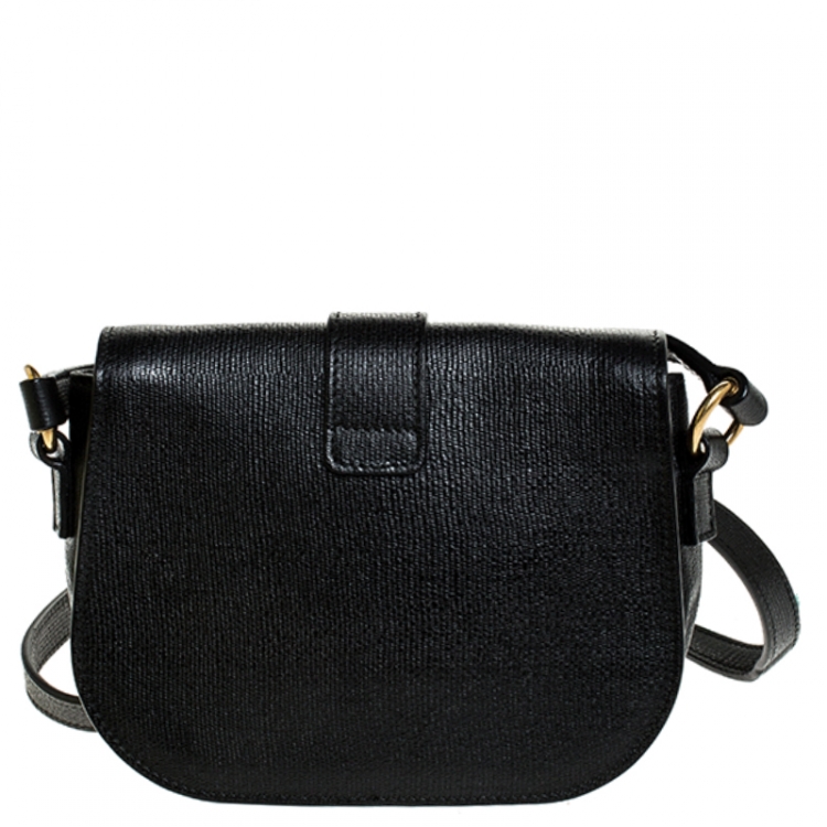 Pre Owned Saint Laurent Paris Black Leather Chyc Crossbody Bag