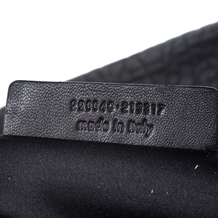 Pre Owned Saint Laurent Black Leather Roady Hobo 