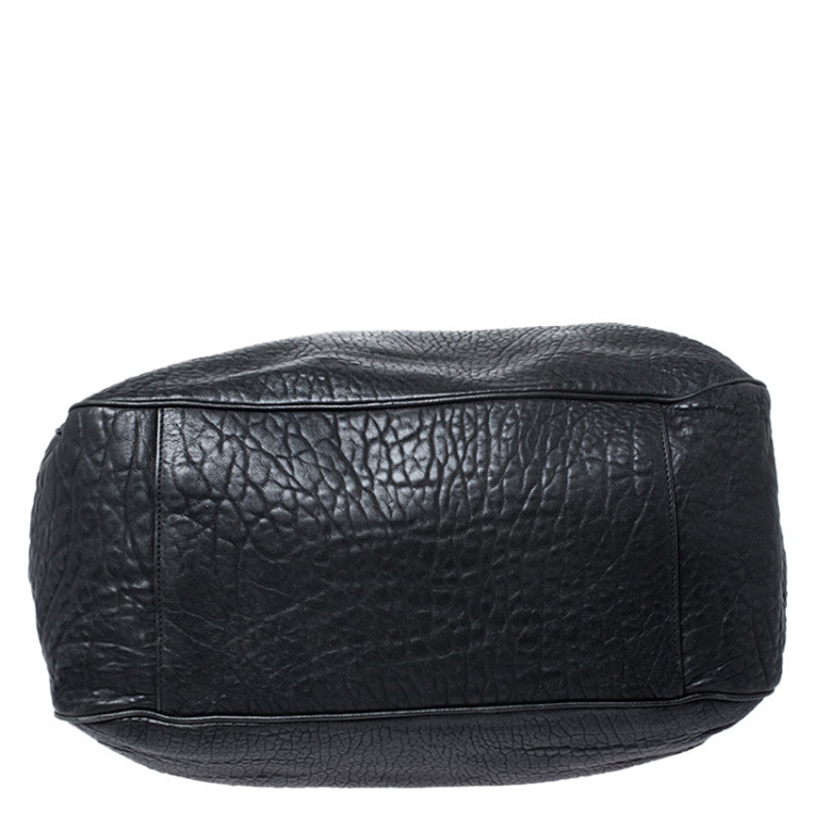 Pre Owned Saint Laurent Black Leather Roady Hobo 