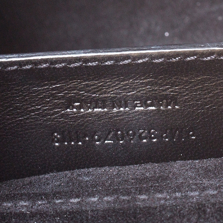 Pre Owned Saint Laurent Paris Gold Leather Monogram Cassandre Clutch