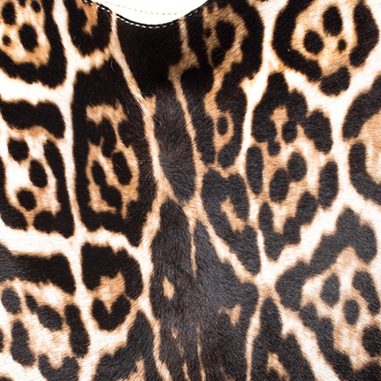 Pre Owned Saint Laurent Paris White/Brown Pony Hair Tote