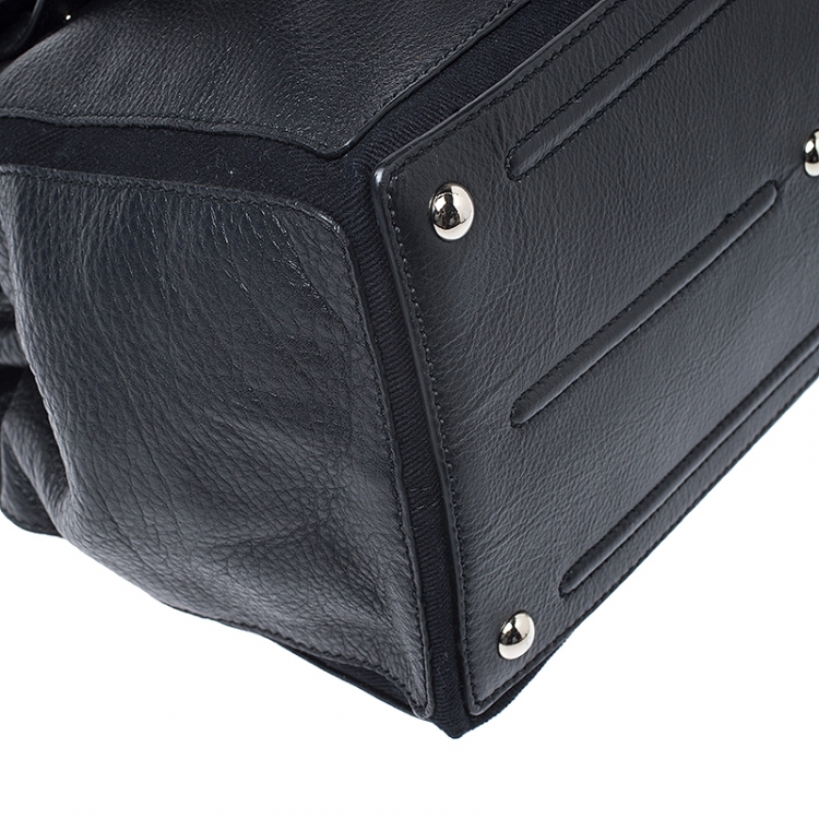 Pre Owned Saint Laurent Paris Black Leather Medium Muse Two Satchel