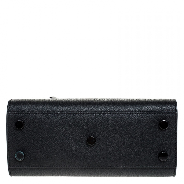 Pre Owned Saint Laurent Black Leather Nano Classic Sac De Jour Tote