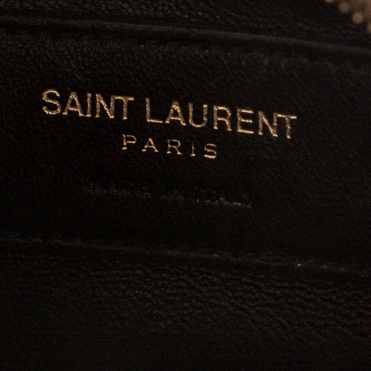 Pre Owned Saint Laurent Paris White Leather Monogramme Camera Crossbody Bag