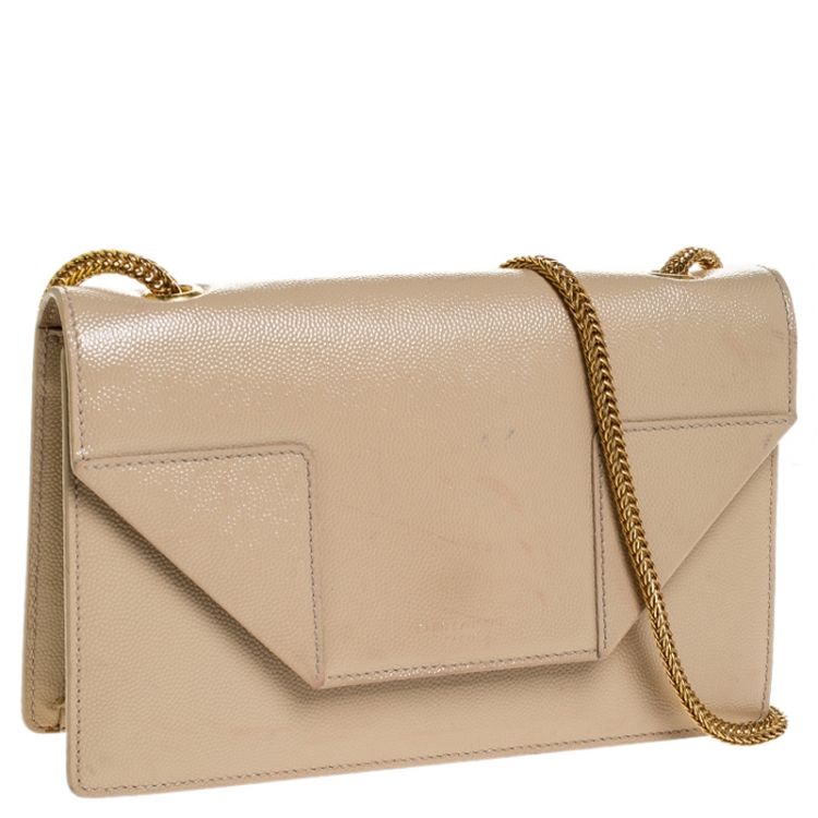 Pre Owned Saint Laurent Paris Beige Leather Betty Crossbody Bag