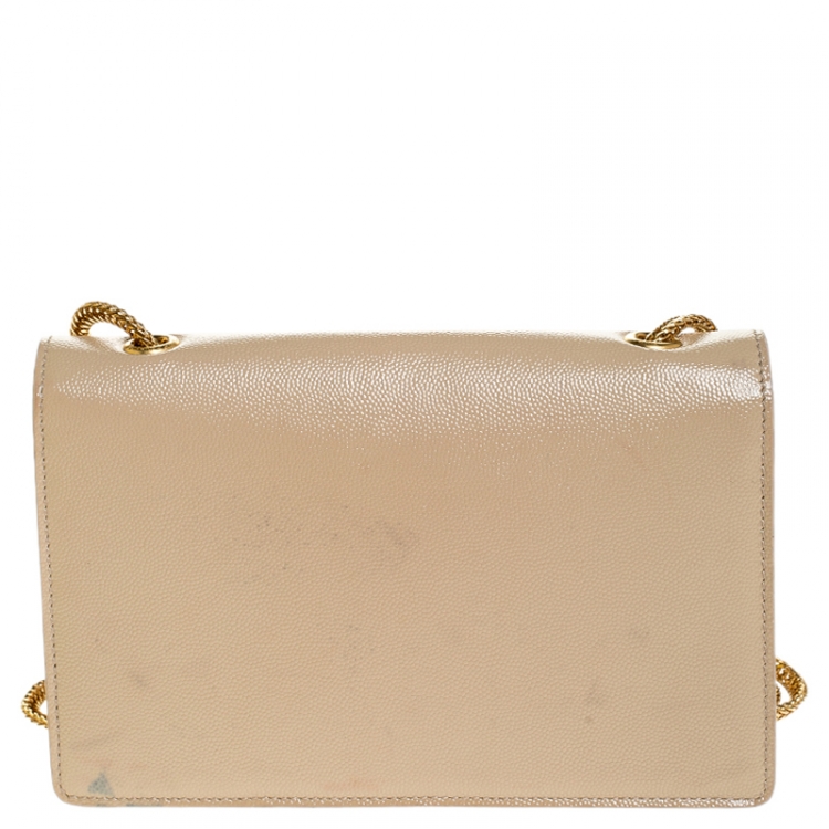 Pre Owned Saint Laurent Paris Beige Leather Betty Crossbody Bag