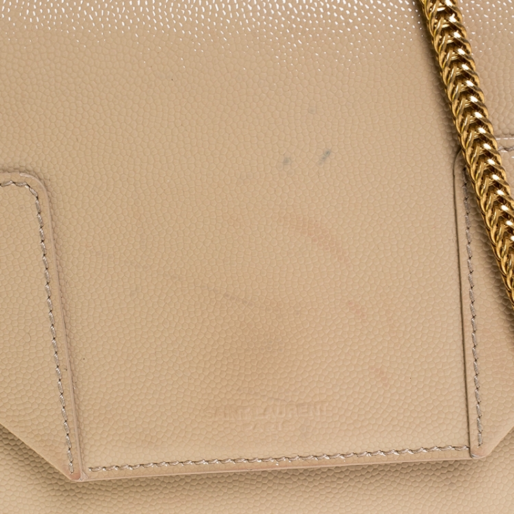 Pre Owned Saint Laurent Paris Beige Leather Betty Crossbody Bag