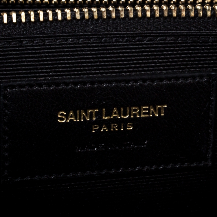 Pre Owned Saint Laurent Paris Burgundy Matelasse Leather Large Cassandre Flap Bag
