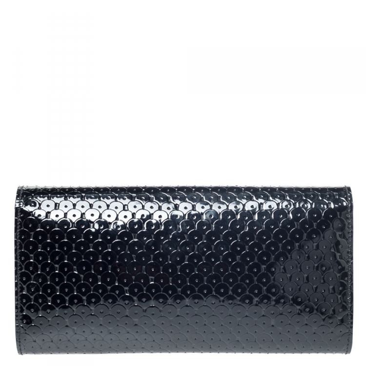 Pre Owned Saint Laurent Paris Black Patent Leather Muse Clutch