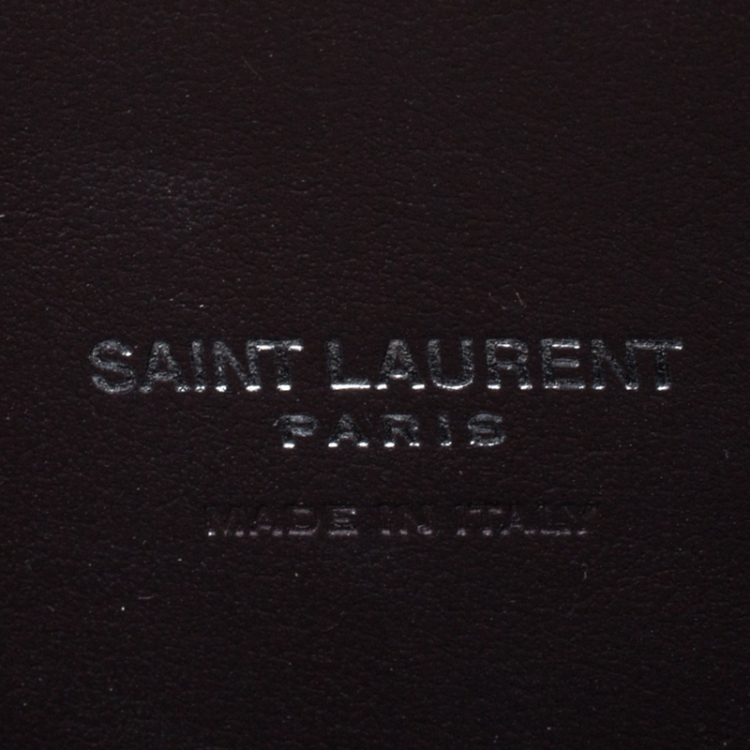 Pre Owned Saint Laurent Burgundy Crocodile Embossed Leather Baby Classic Sac De Jour Tote