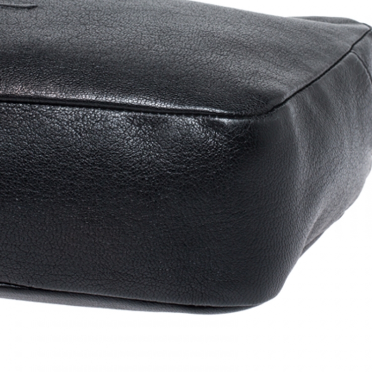 Pre Owned Saint Laurent Paris Black Leather Lou Camera Crossbody Bag