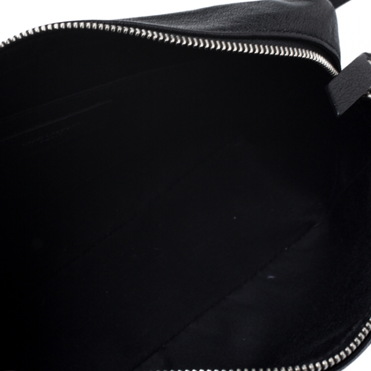 Pre Owned Saint Laurent Paris Black Leather Lou Camera Crossbody Bag