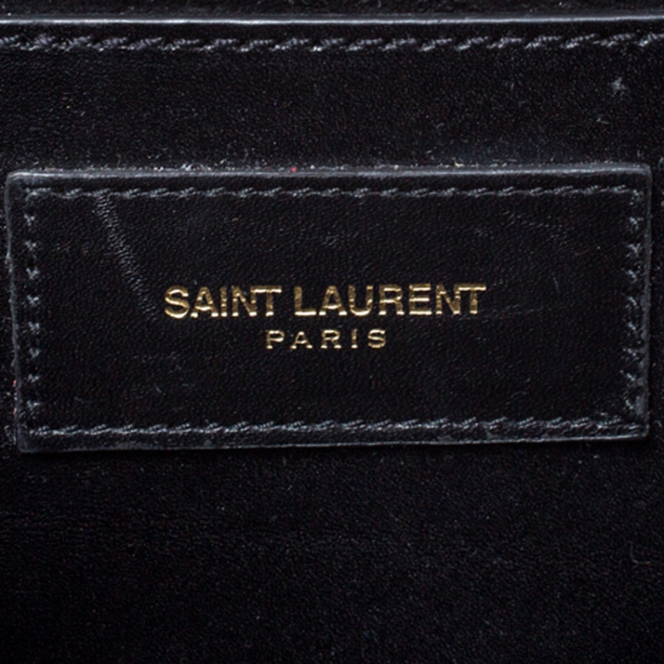 Pre Owned Saint Laurent Black Leather Medium Kate Tassel Shoulder Bag