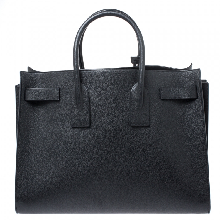 Pre Owned Saint Laurent Black Leather Large Classic Sac De Jour Tote