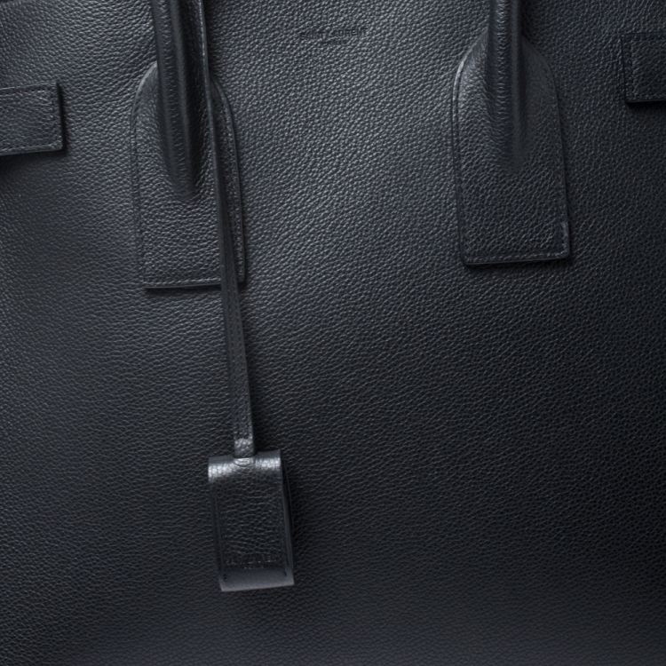 Pre Owned Saint Laurent Black Leather Large Classic Sac De Jour Tote