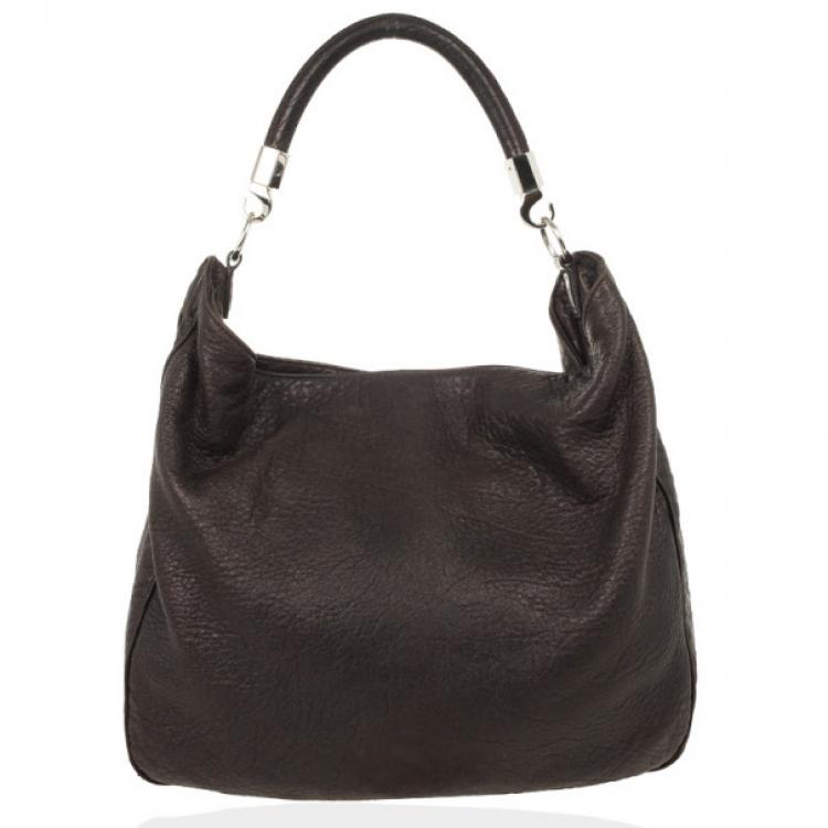 Yves Saint Laurent store large leather Roady hobo bag.