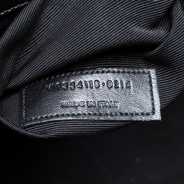Pre Owned Saint Laurent Black Matelasse Leather Large Cassandre Flap Bag