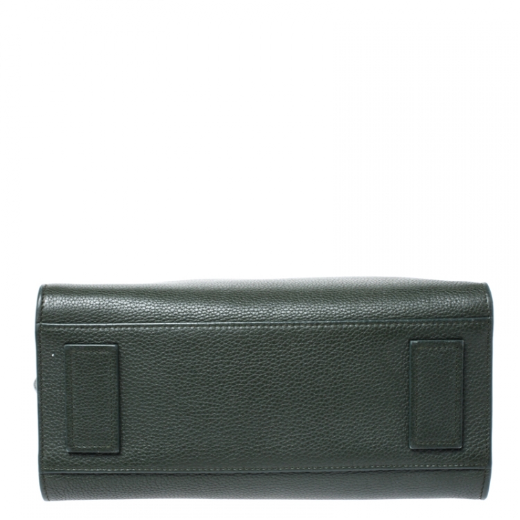 Pre Owned Saint Laurent Green Leather Baby Classic Sac De Jour Tote