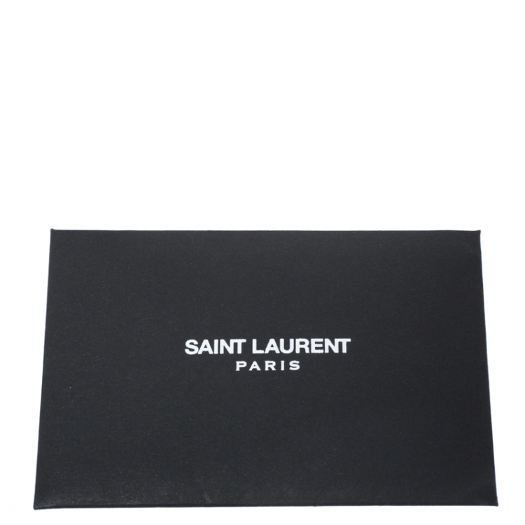 مملوكة مسبقًا Saint Laurent Black Matelasse Leather Large Cassandre Flap Bag