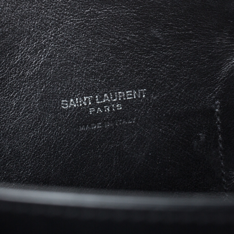 Pre Owned Saint Laurent Black Leather and Python Small Classic Sac De Jour Tote