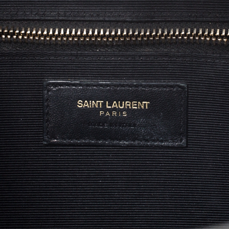 Pre Owned Saint Laurent Grey Matelasse Leather Large Cassandre Flap Bag