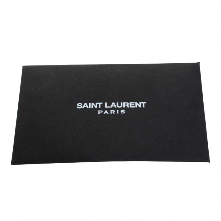 Pre Owned Saint Laurent Burgundy Monogram Leather Kate Crossbody Bag 
