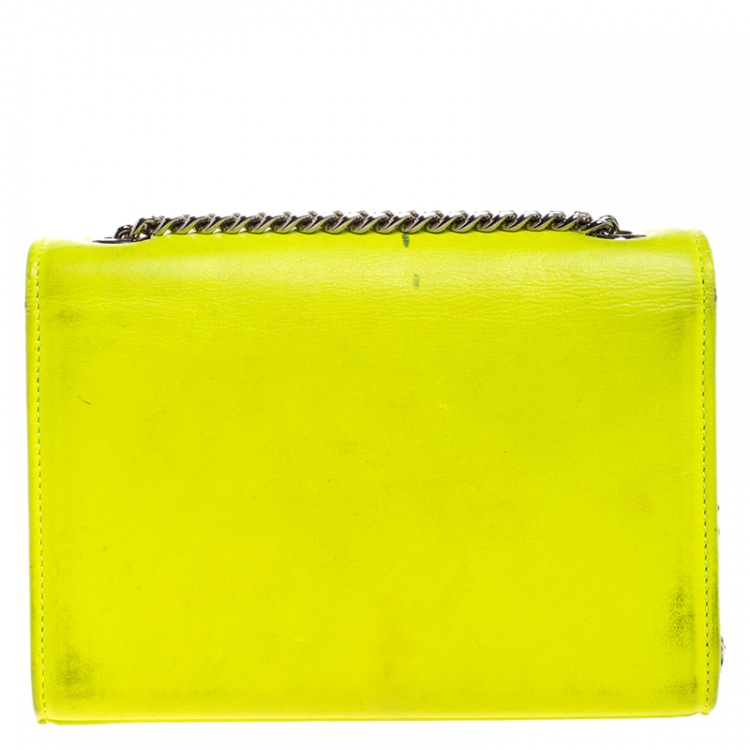 saint laurent neon yellow bag