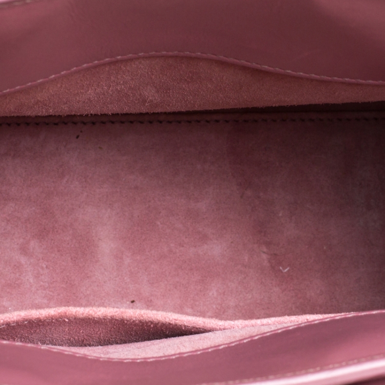 Pre Owned Saint Laurent Pink Leather Nano Classic Sac De Jour Tote