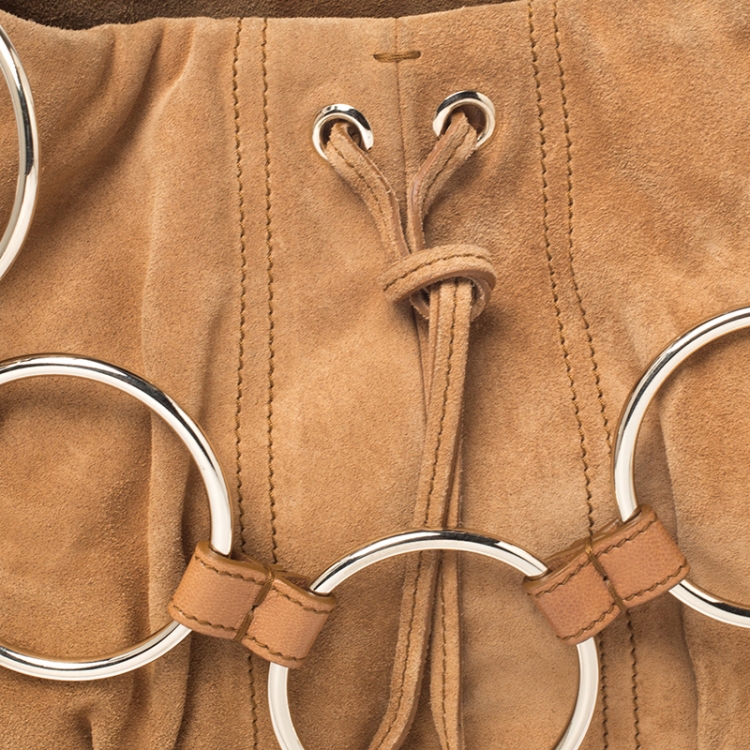 مملوكة مسبقًا Saint Laurent Paris Tan Nubuck Shoulder Bag