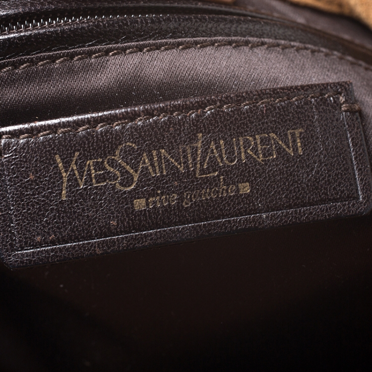 مملوكة مسبقًا Saint Laurent Paris Tan Nubuck Shoulder Bag