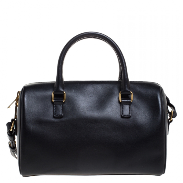 مملوكة مسبقًا Saint Laurent Black Leather Classic Baby Duffle Crossbody Bag 