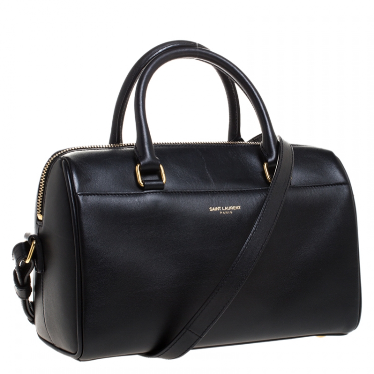 مملوكة مسبقًا Saint Laurent Black Leather Classic Baby Duffle Crossbody Bag 