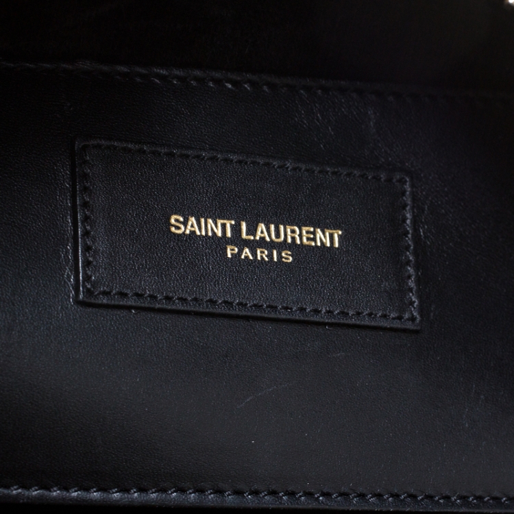 مملوكة مسبقًا Saint Laurent Black Leather Classic Baby Duffle Crossbody Bag 