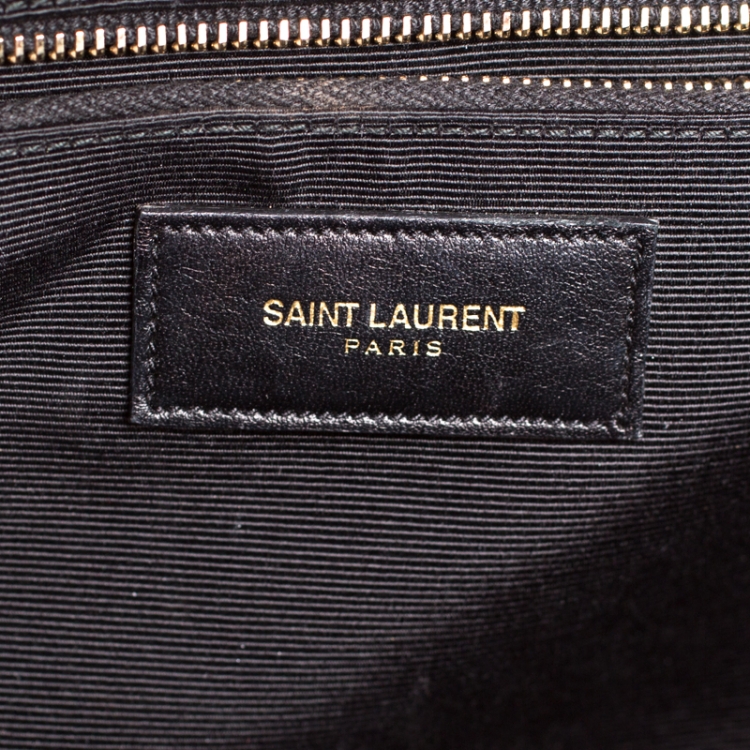 Pre Owned Saint Laurent Red Leather Monogram Envelope Shoulder Bag